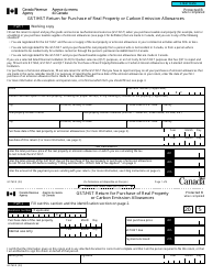 Document preview: Form GST60 Gst/Hst Return for Purchase of Real Property or Carbon Emission Allowances - Canada