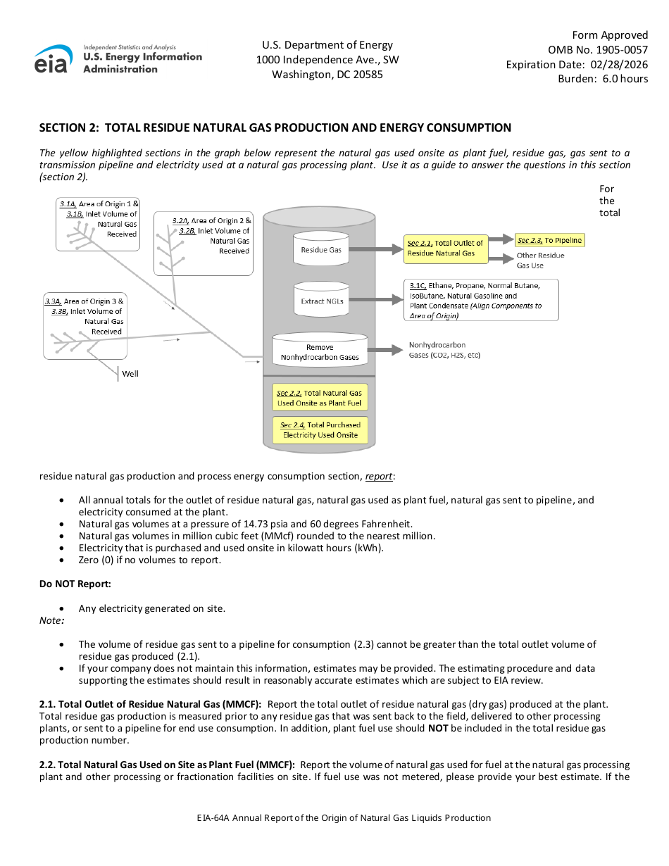 Instructions for Form EIA-64A Nnual Report of the Origin of Natural Gas Liquids, Page 4