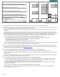 Form T2203 (9400-S3) Part 3 Provincial and Territorial Non-refundable Tax Credits (Sk, AB, and Bc) - Canada, Page 2