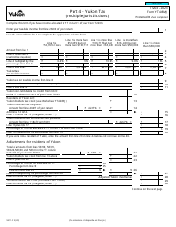 Document preview: Form T2203 (9411-C; YT428MJ) Part 4 Yukon Tax (Multiple Jurisdictions) - Canada, 2023