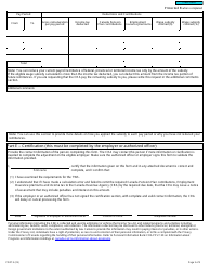 Form PD27 10% Temporary Wage Subsidy Self-identification Form for Employers - Canada, Page 3