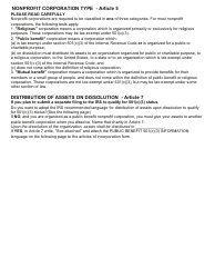 Articles of Incorporation - Nonprofit - Oregon, Page 2