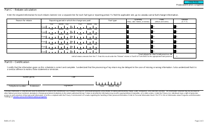 Form B400-4 Fuel Charge Return Schedule - Registered User of Fuel - Canada, Page 2