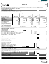 Form T3ON Ontario Tax - Canada