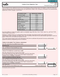 Document preview: Form 5011-C1 (YT432) Yukon First Nations Tax - Canada, 2023