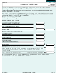 Document preview: Form 5013-SA Schedule A Statement of World Income - Canada, 2023