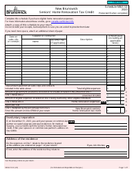 Document preview: Form 5004-S12 Schedule NB(S12) New Brunswick Seniors' Home Renovation Tax Credit - Canada, 2023