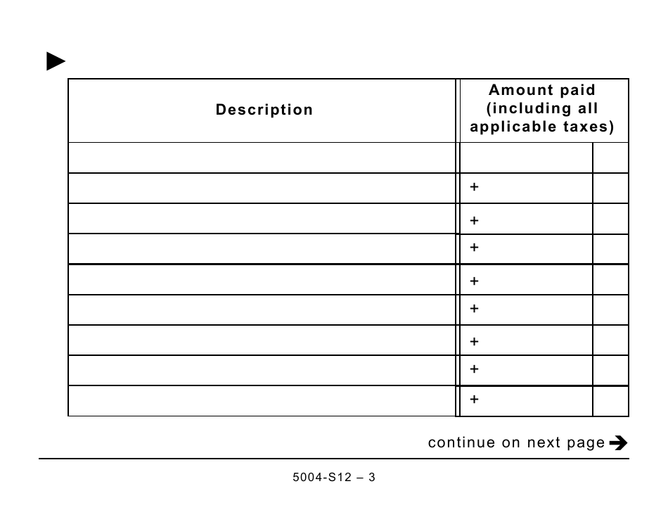 Form 5004-S12 Schedule NB(S12) New Brunswick Seniors Home Renovation Tax Credit - Large Print - Canada, Page 3