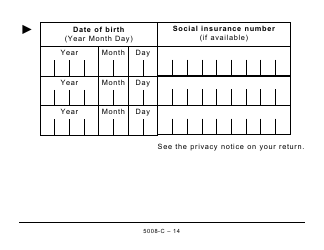 Form 5008-C (SK428) Saskatchewan Tax - Large Print - Canada, Page 14