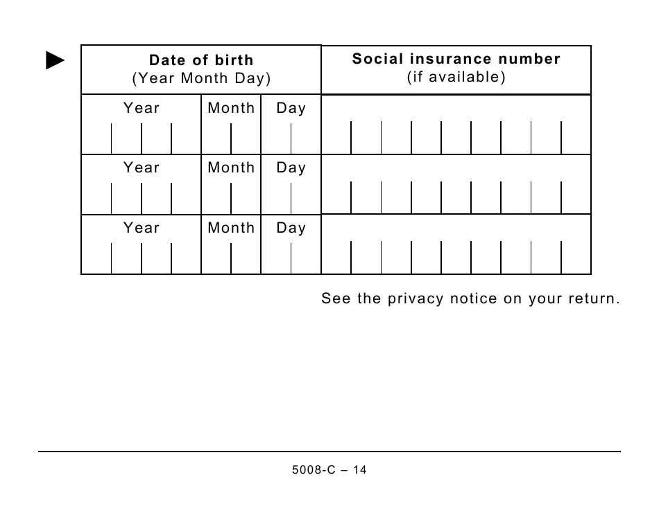 Form 5008-C (SK428) Saskatchewan Tax - Large Print - Canada, Page 14