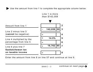 Form 5008-C (SK428) Saskatchewan Tax - Large Print - Canada, Page 3