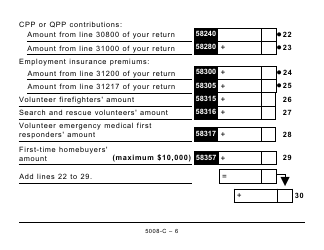 Form 5008-C (SK428) Saskatchewan Tax - Large Print - Canada, Page 6