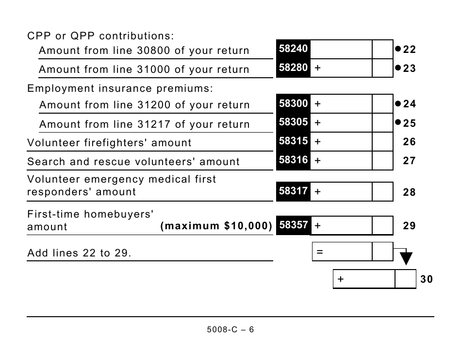Form 5008-C (SK428) Saskatchewan Tax - Large Print - Canada, Page 6