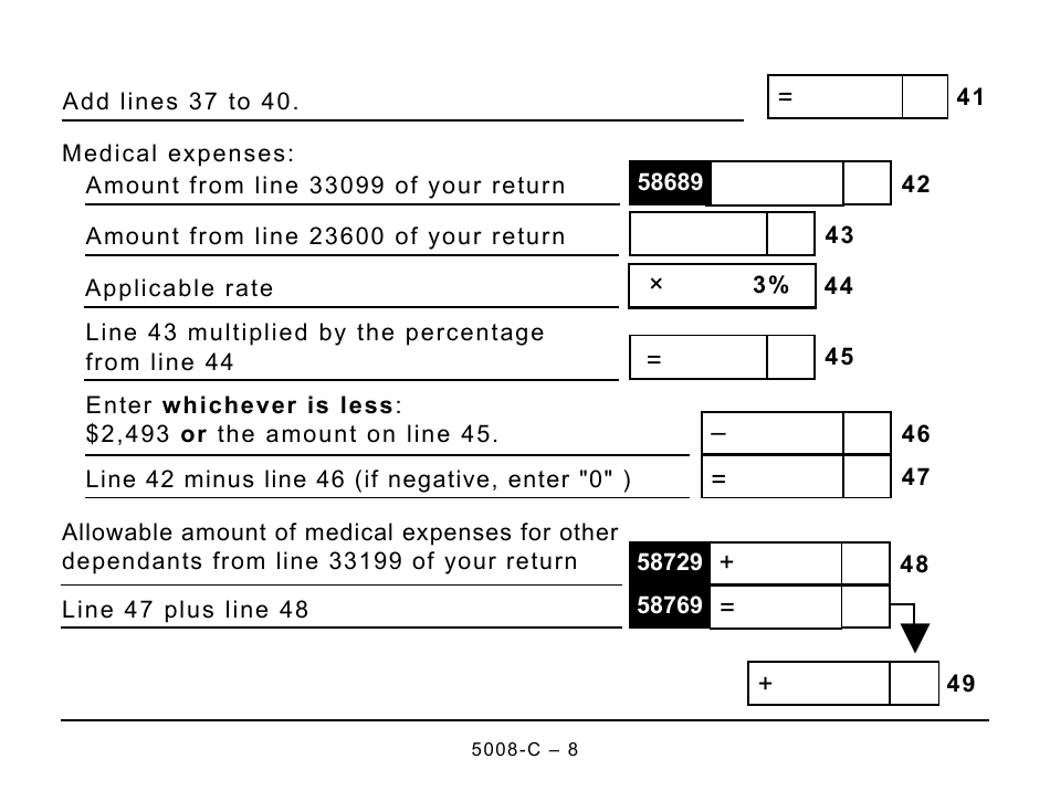 Form 5008-C (SK428) Saskatchewan Tax - Large Print - Canada, Page 8