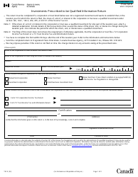 Form T3F Investments Prescribed to Be Qualified Information Return - Canada