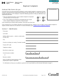 Document preview: Form RC459 Reprisal Complaint - Canada