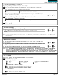 Form NR74 Determination of Residency Status (Entering Canada) - Canada, Page 3