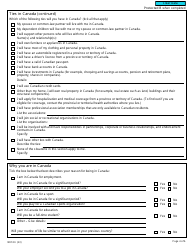 Form NR74 Determination of Residency Status (Entering Canada) - Canada, Page 4