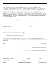 Application to Reactivate License - South Dakota, Page 5