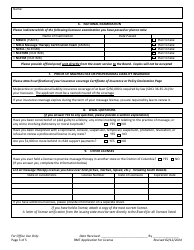 Application for License - South Dakota, Page 3