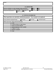 Application for License - South Dakota, Page 4