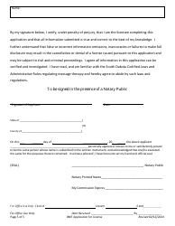 Application for License - South Dakota, Page 5