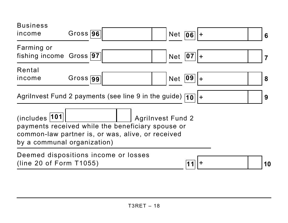 Form T3RET Trust Income Tax and Information Return - Large Print - Canada, Page 18