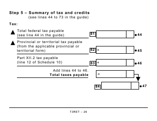 Form T3RET Trust Income Tax and Information Return - Large Print - Canada, Page 26