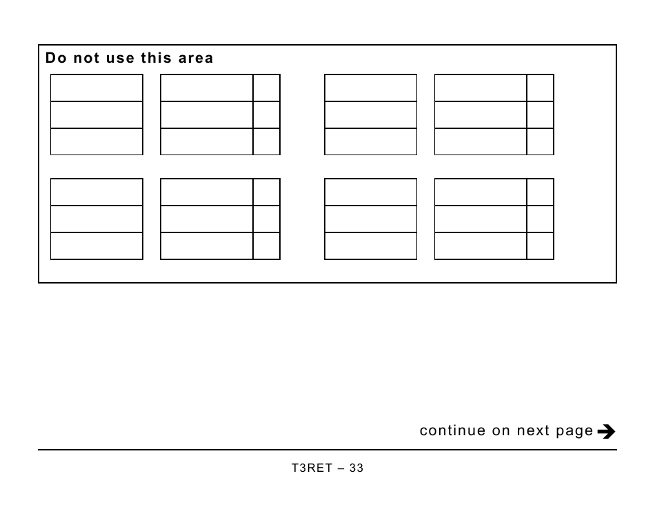 Form T3RET Trust Income Tax and Information Return - Large Print - Canada, Page 33