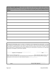 Complaint Form - South Dakota, Page 2