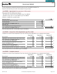 Document preview: Form 5007-D Worksheet MB428 Manitoba - Canada, 2023