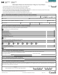 Form T183TRUST Information Return for the Electronic Filing of a Trust Return - Canada