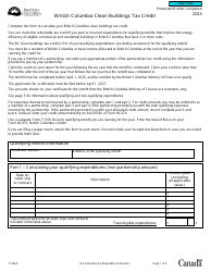 Form T1356 British Columbia Clean Buildings Tax Credit - Canada