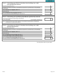 Form T1356 British Columbia Clean Buildings Tax Credit - Canada, Page 2