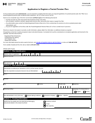 Document preview: Form RC364-CA Application to Register a Pooled Pension Plan - Canada