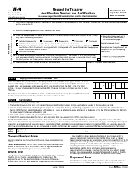 Document preview: IRS Form W-9 Request for Taxpayer Identification Number and Certification