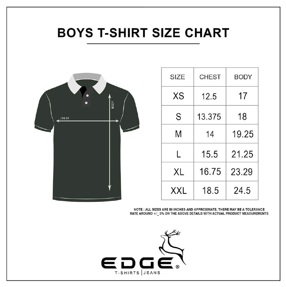 Boys Shirt Size Chart - Edge, Page 1