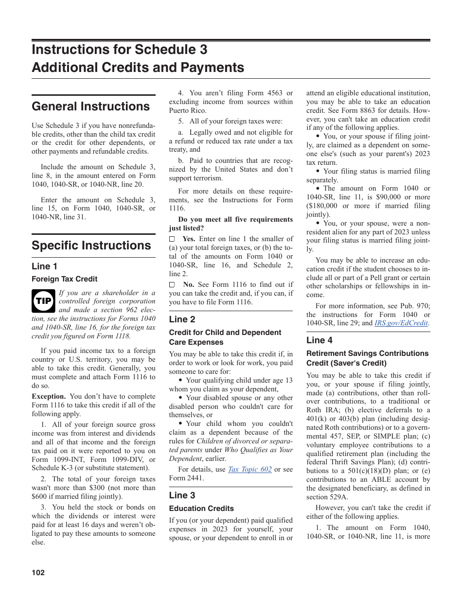 Instructions for IRS Form 1040, 1040-SR U.S. Individual Income Tax Return, Page 102