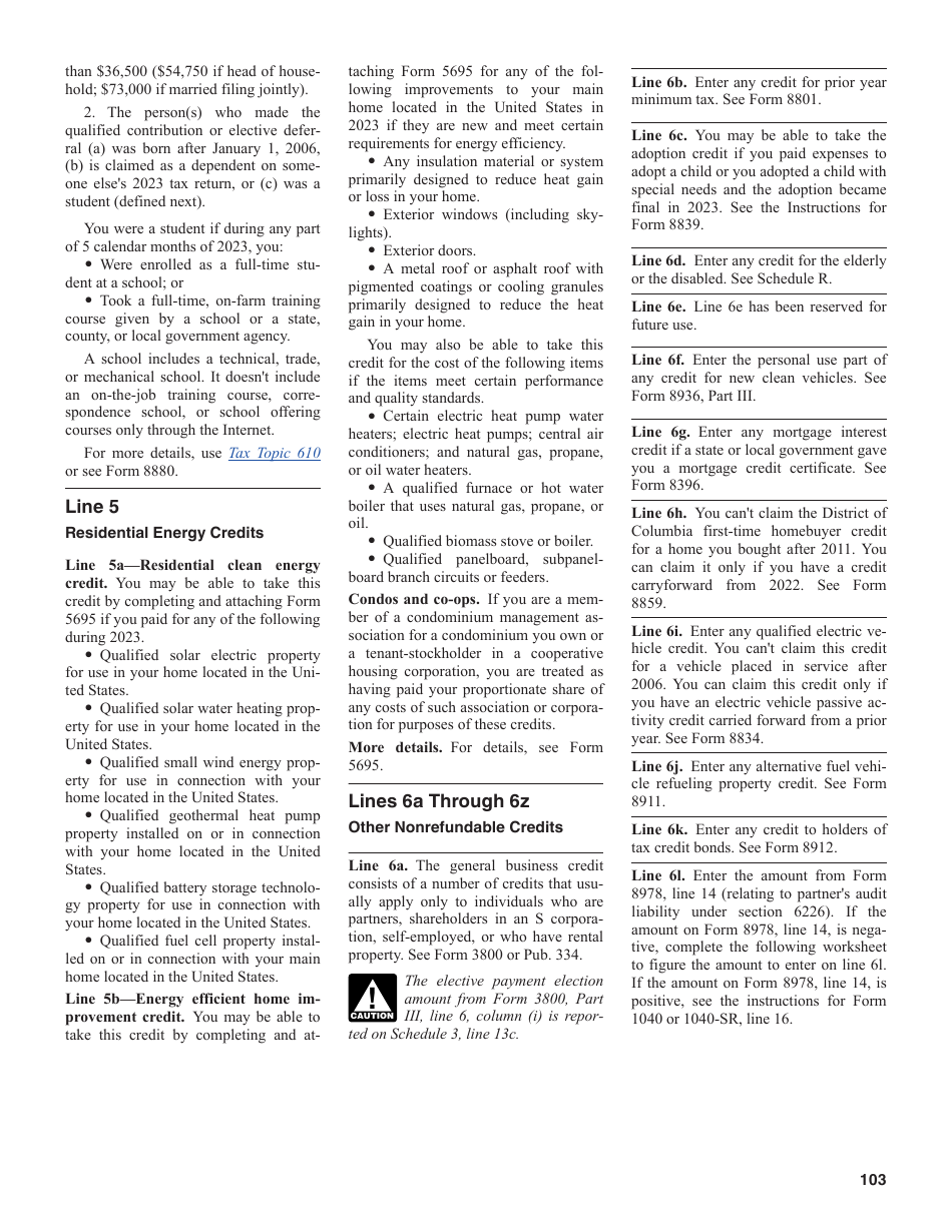 Instructions for IRS Form 1040, 1040-SR U.S. Individual Income Tax Return, Page 103