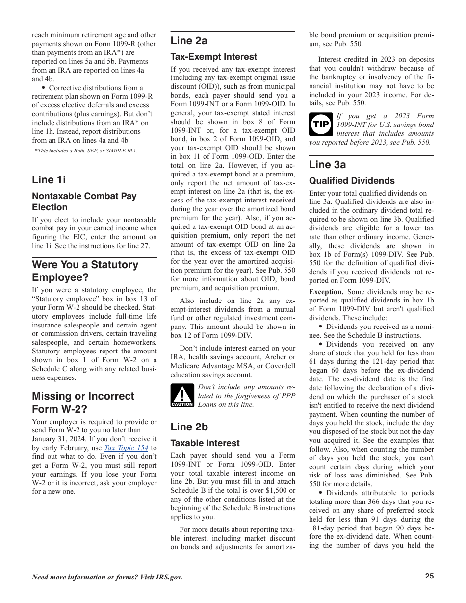 Instructions for IRS Form 1040, 1040-SR U.S. Individual Income Tax Return, Page 25