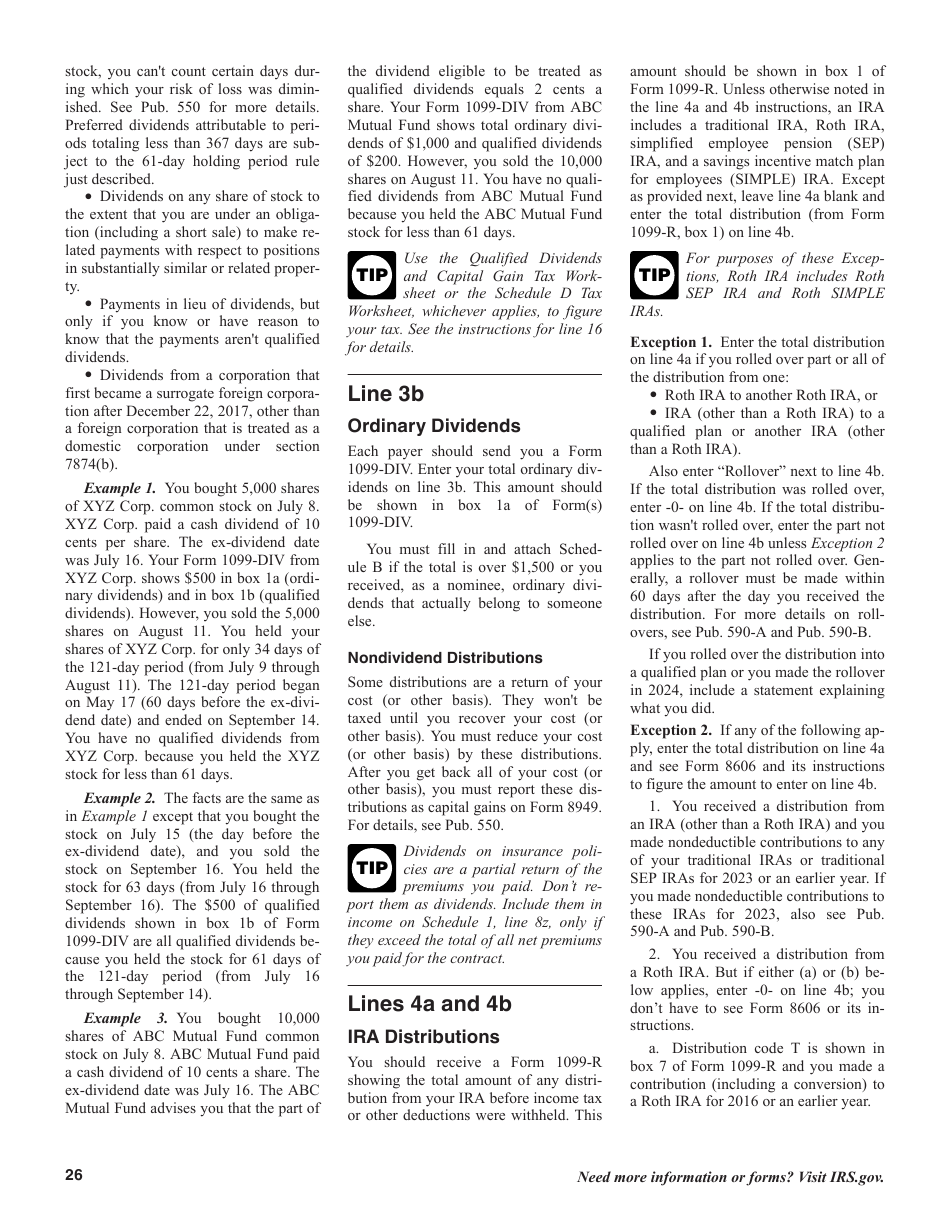 Instructions for IRS Form 1040, 1040-SR U.S. Individual Income Tax Return, Page 26