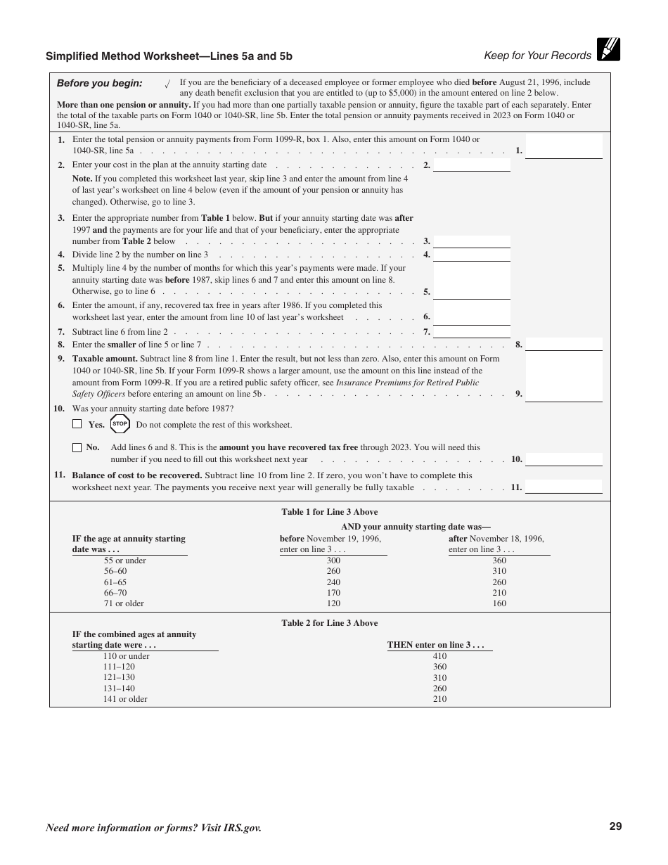 Instructions for IRS Form 1040, 1040-SR U.S. Individual Income Tax Return, Page 29