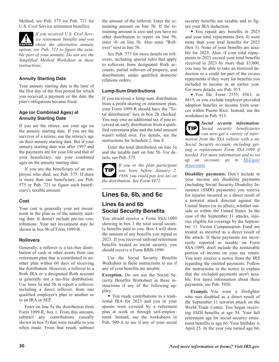 Instructions for IRS Form 1040, 1040-SR U.S. Individual Income Tax Return, Page 30