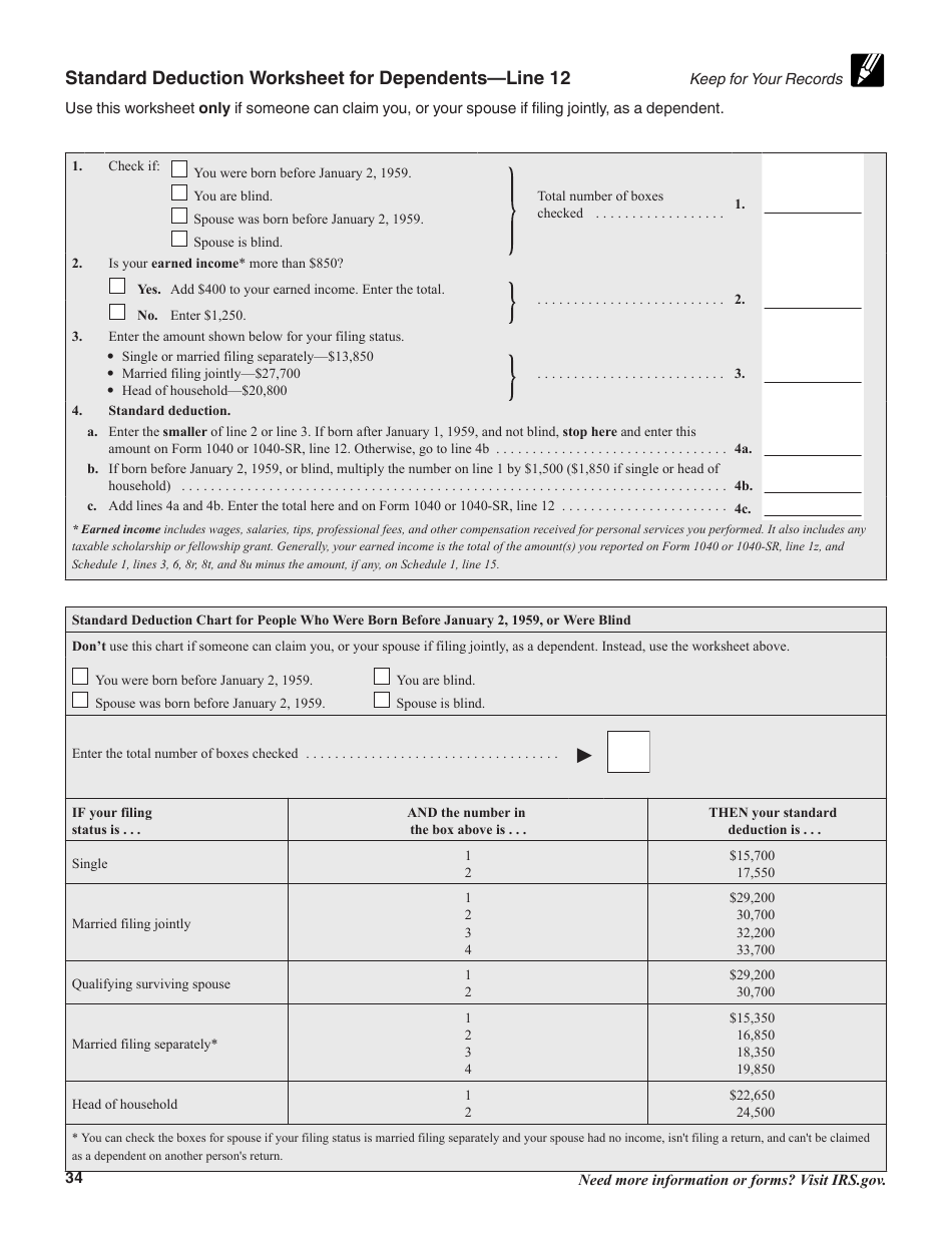 Instructions for IRS Form 1040, 1040-SR U.S. Individual Income Tax Return, Page 34