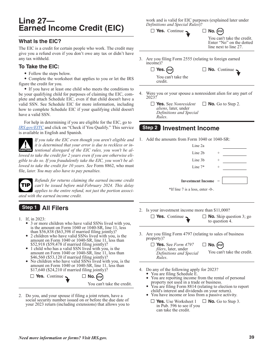 Instructions for IRS Form 1040, 1040-SR U.S. Individual Income Tax Return, Page 39
