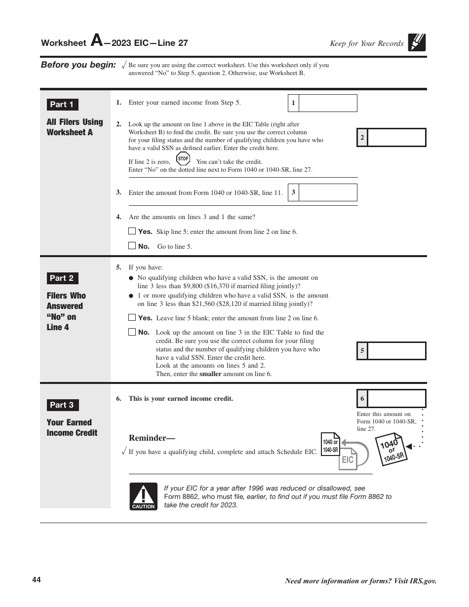 Instructions for IRS Form 1040, 1040-SR U.S. Individual Income Tax Return, Page 44