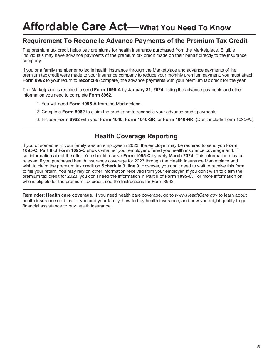 Instructions for IRS Form 1040, 1040-SR U.S. Individual Income Tax Return, Page 5