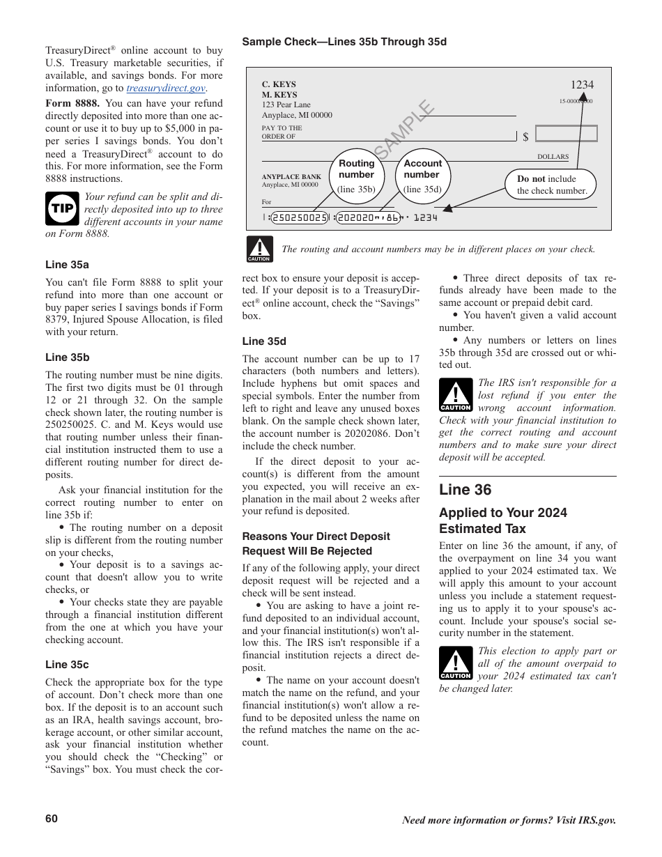 Instructions for IRS Form 1040, 1040-SR U.S. Individual Income Tax Return, Page 60