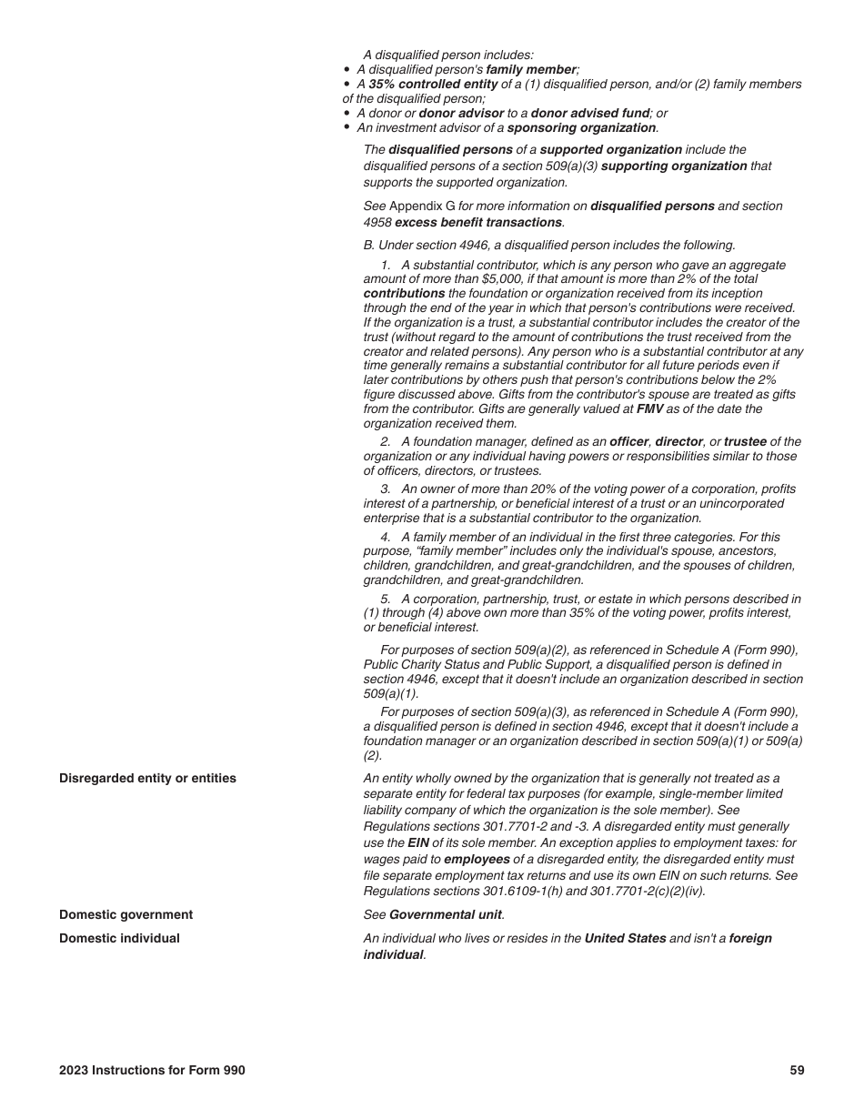 Instructions for IRS Form 990 Return of Organization Exempt From Income Tax, Page 59