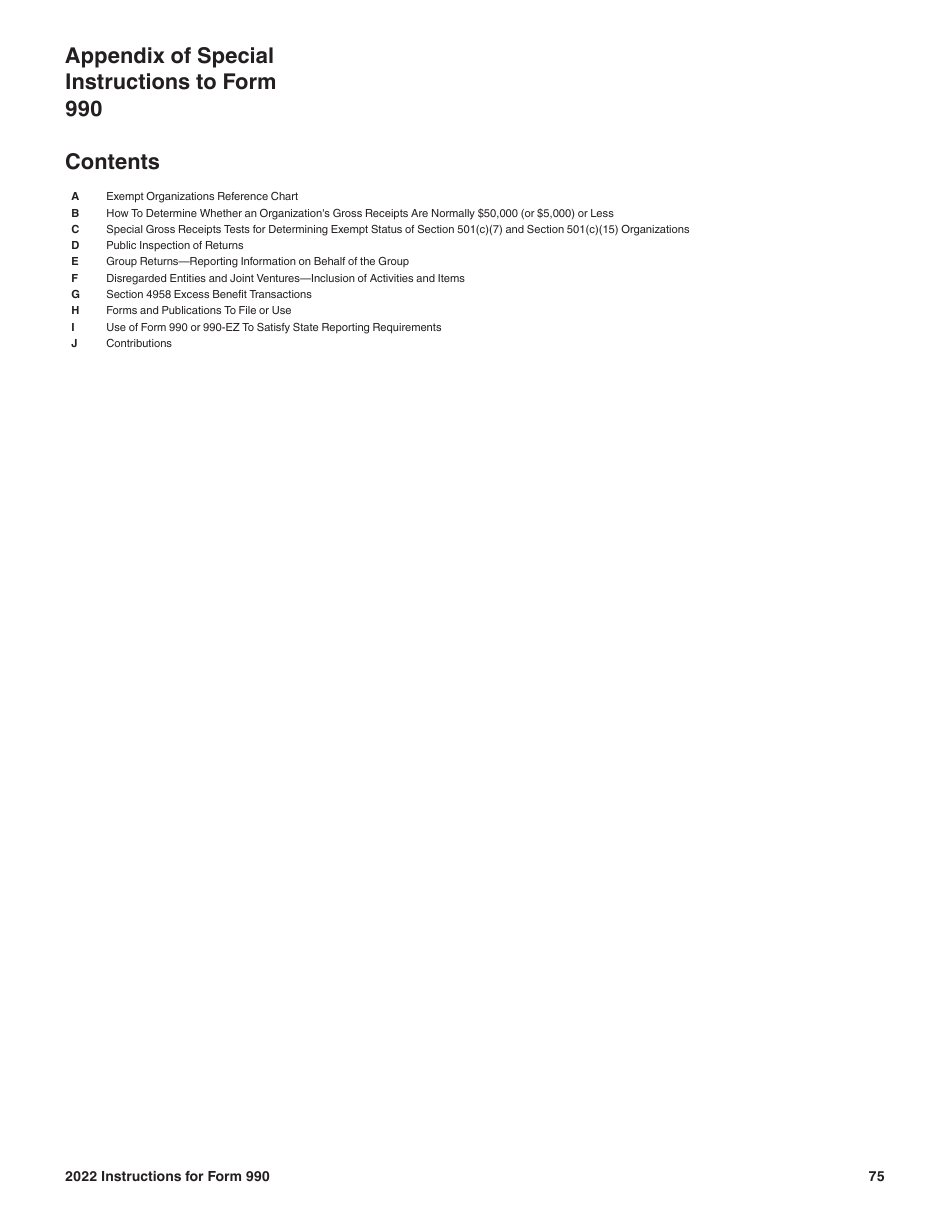 Instructions for IRS Form 990 Return of Organization Exempt From Income Tax, Page 75
